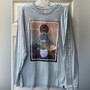 Men’s Amplify Graphic Print Long Sleeve Jersey Top Shirt Size XL